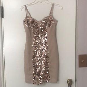 Brand new beige sequined dress